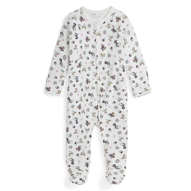 Ralph Lauren Print Coverall Girl Bear NB-9M image number 0